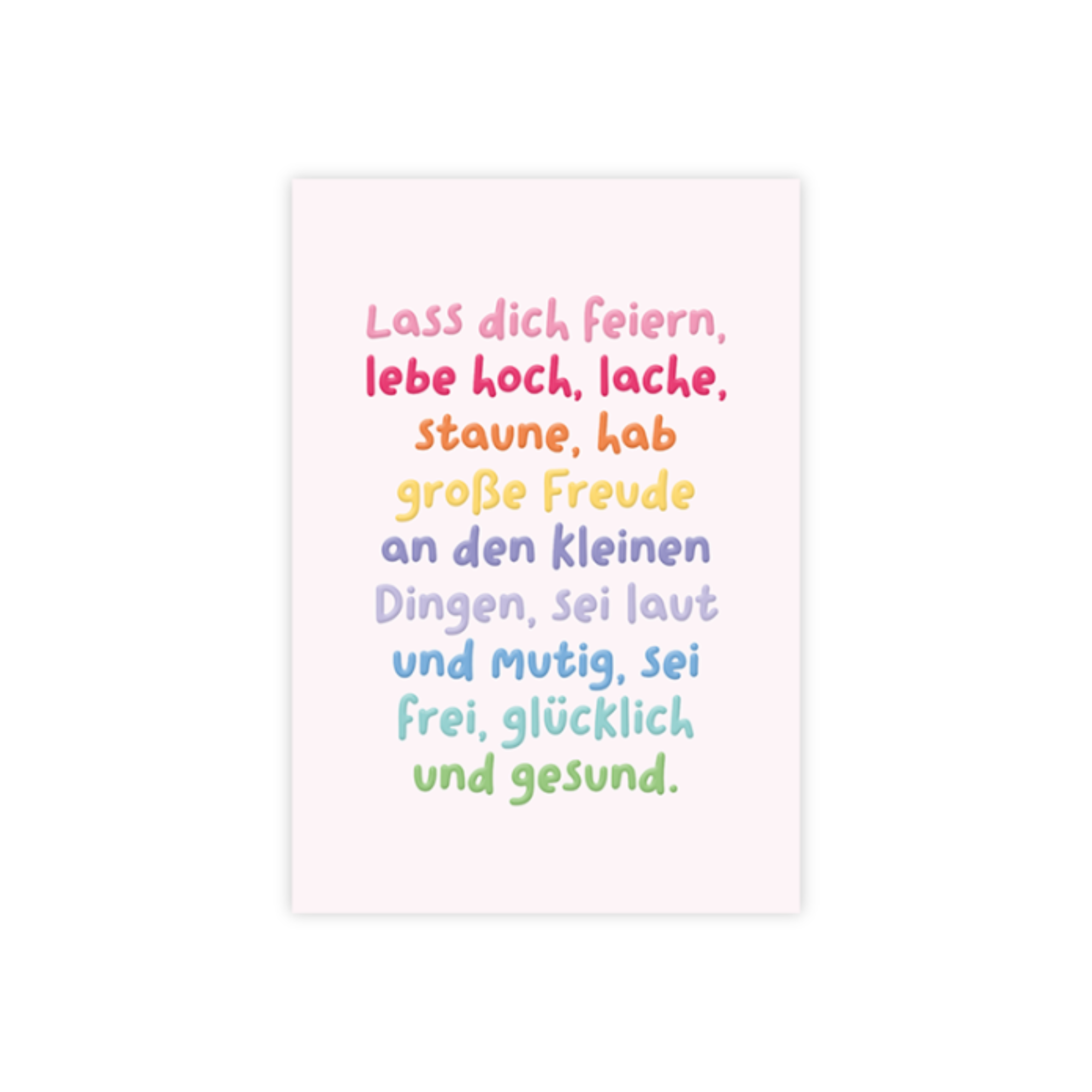 Karte "Lebe Liebe Lache"