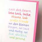 Karte "Lebe Liebe Lache"