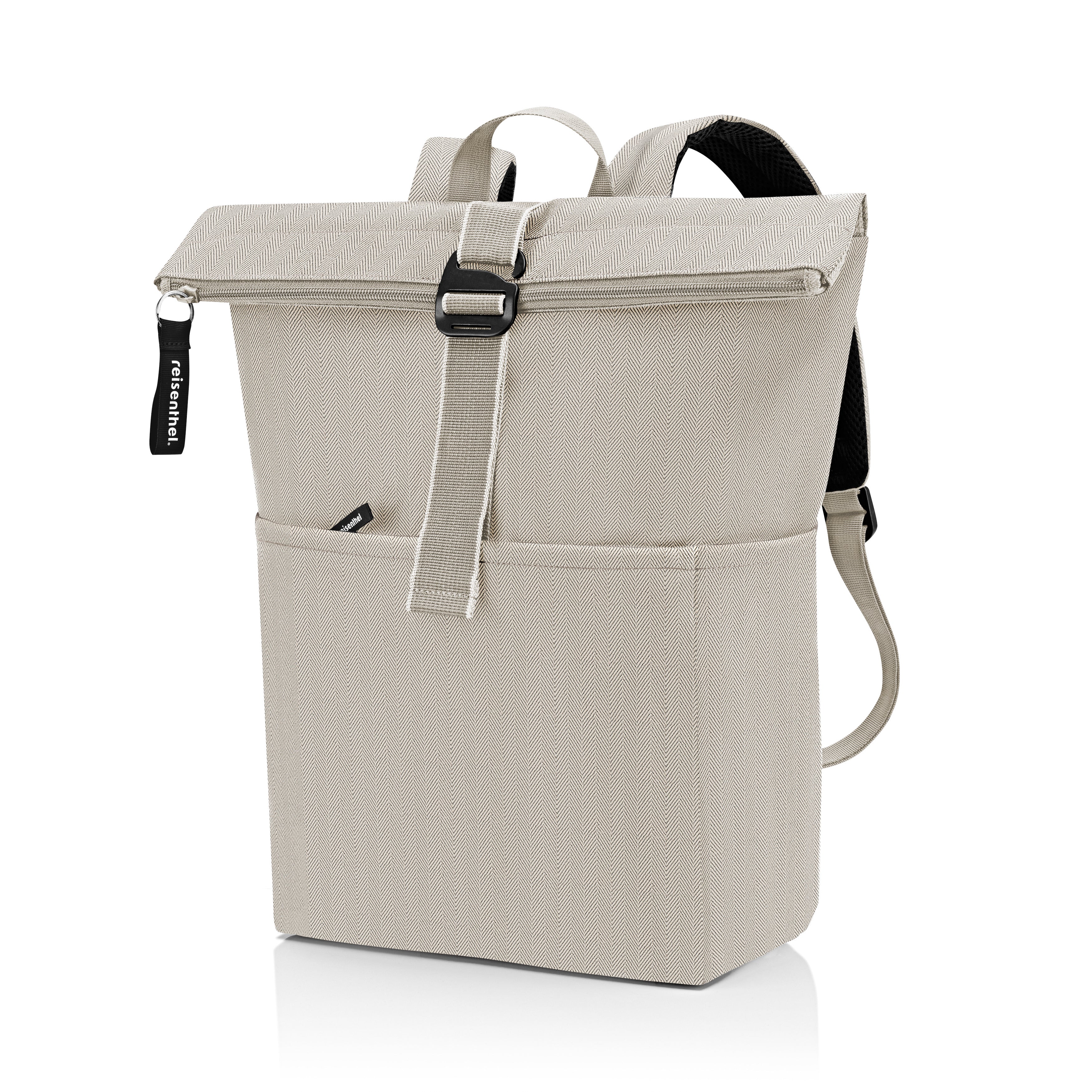 Rolltop Rucksack M Herringbone Sand