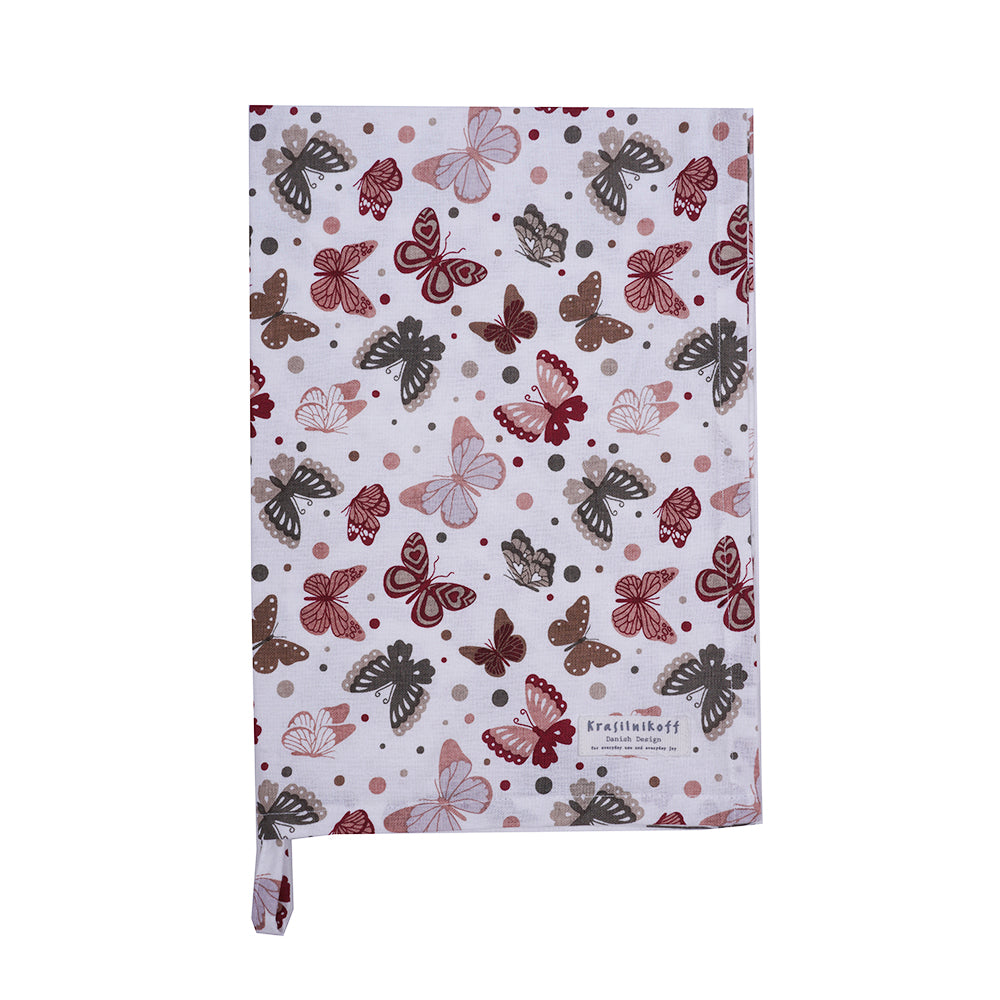 Küchentuch Schmetterlinge rot