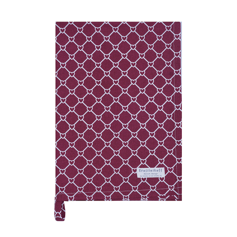 Küchentuch Diagonal Hearts