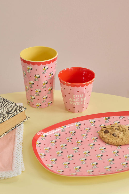 Becher Snoopy groß rosa