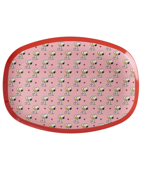 Teller Snoopy rosa groß