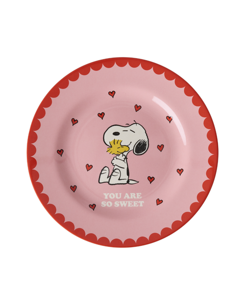 Teller Snoopy rosa