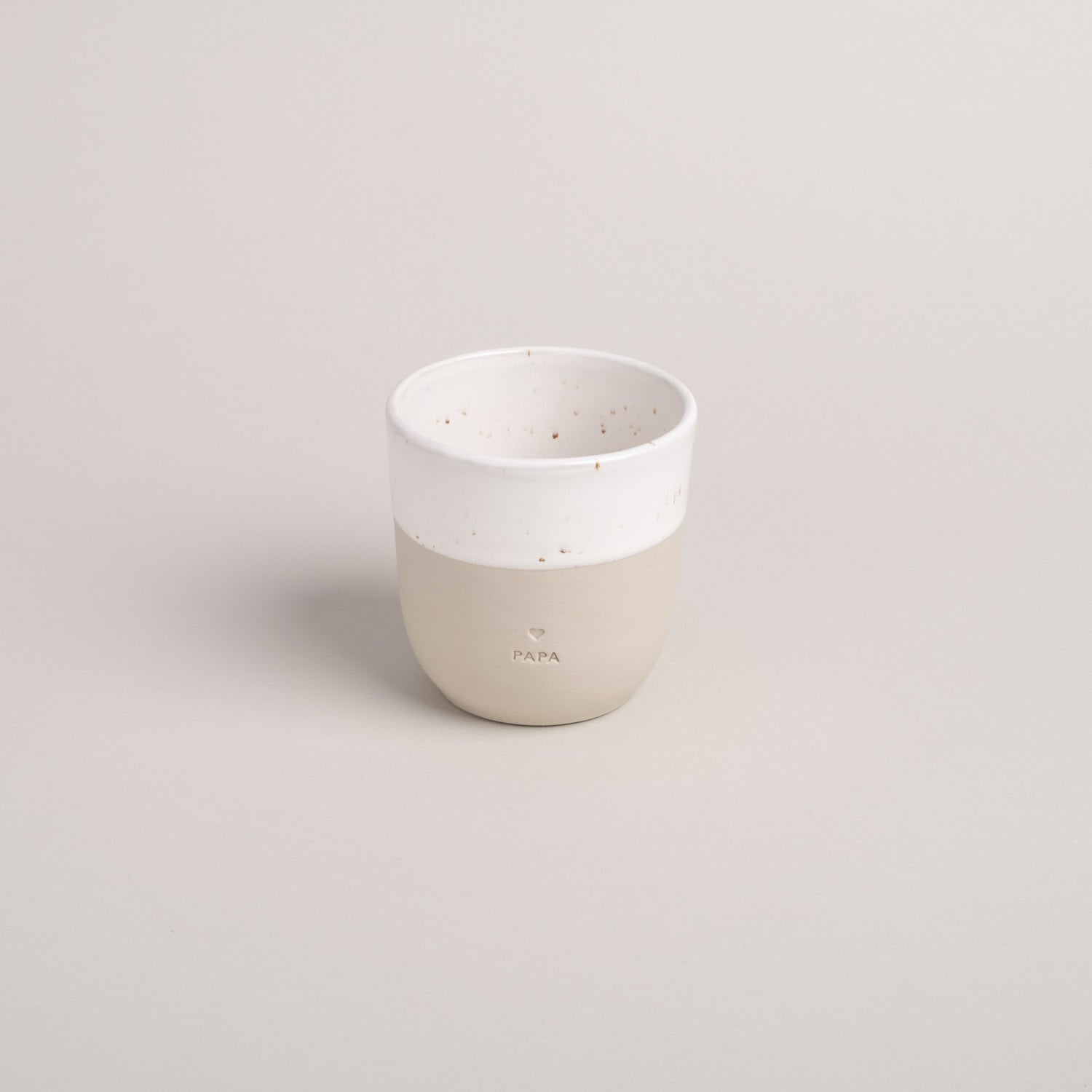 Steingut Becher "Papa"