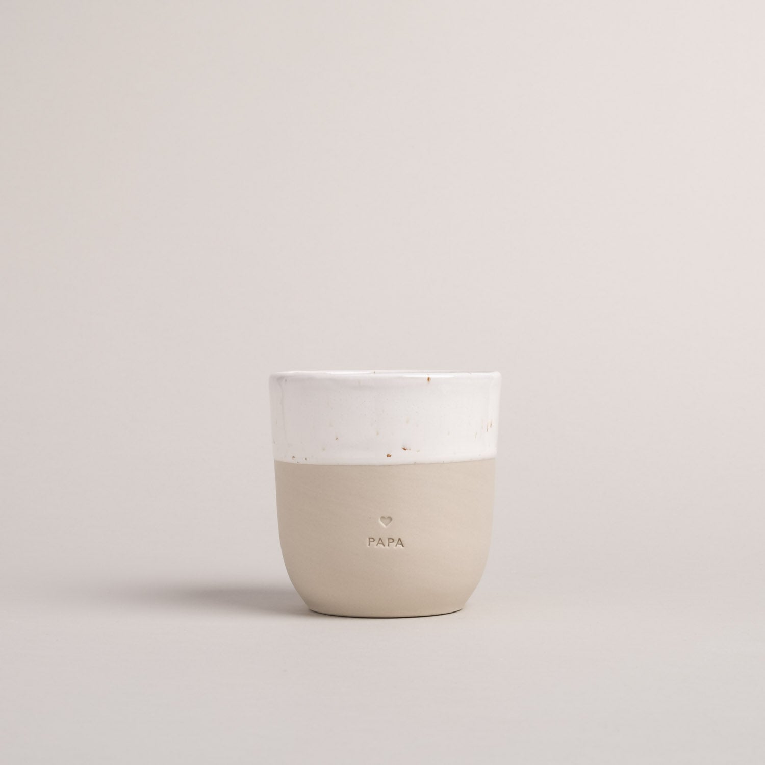 Steingut Becher "Papa"