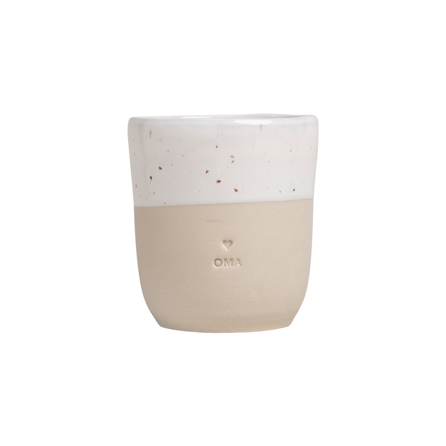 Steingut Becher "Oma"