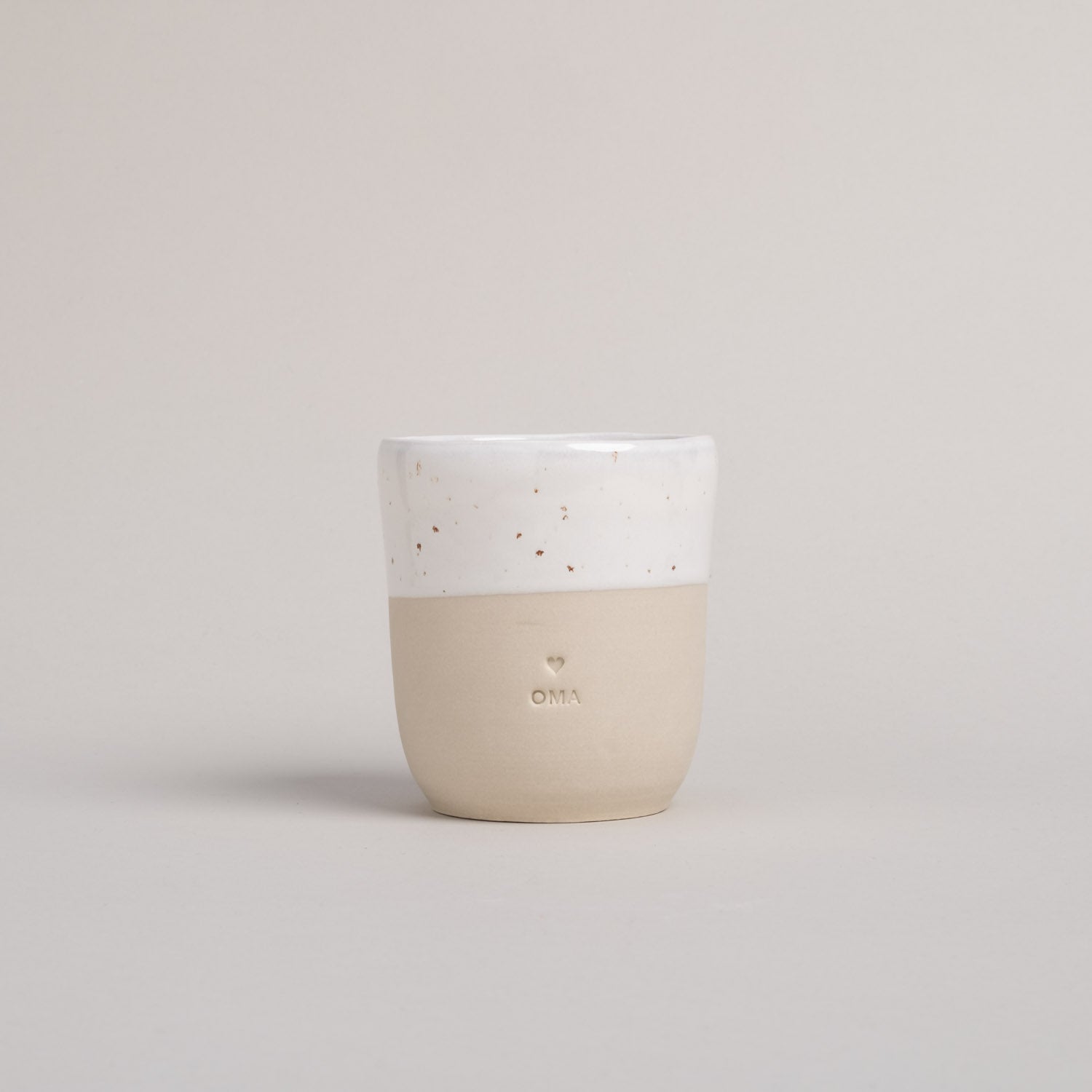 Steingut Becher "Oma"