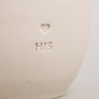 Steingut Becher "His"