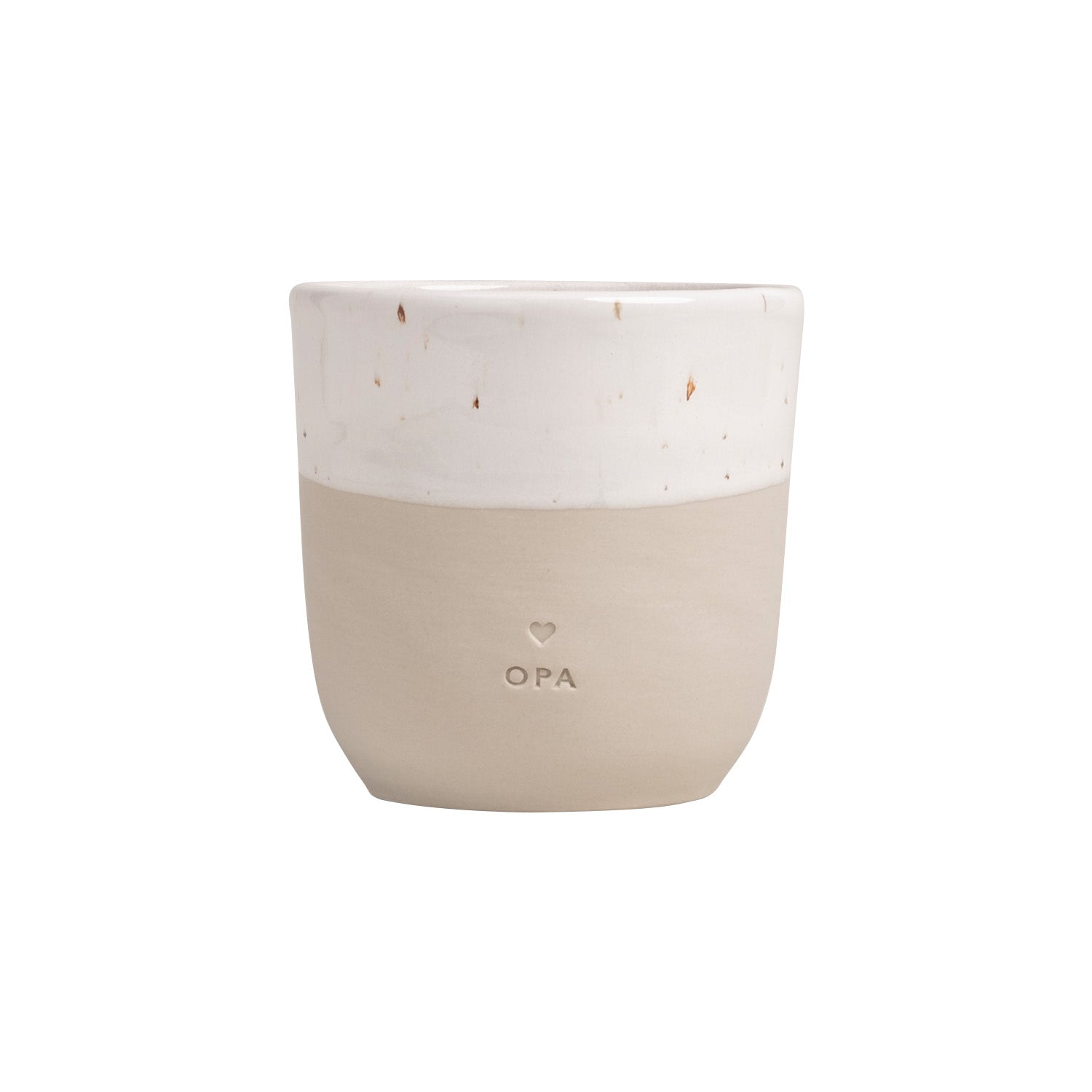 Steingut Becher "Opa"