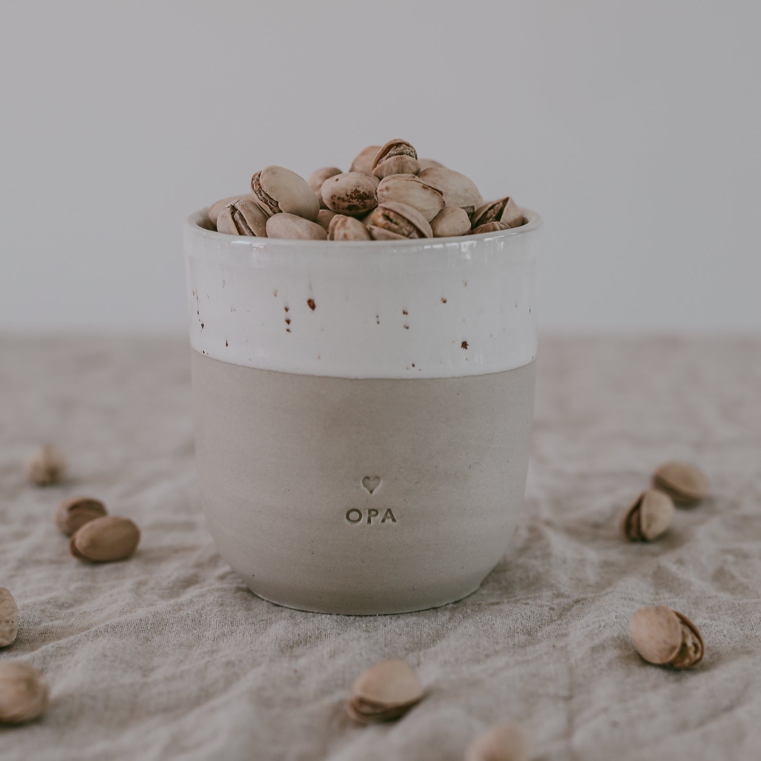 Steingut Becher "Opa"